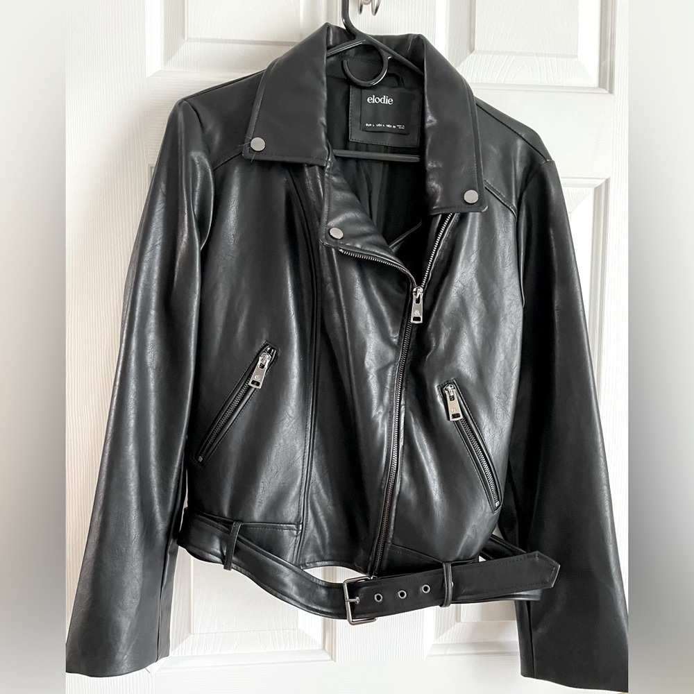 Elodie Black Leather Jacket